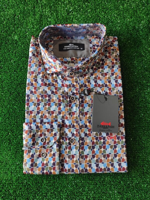 Camisa estampada DARK & FISH. Modelo 45361 Navy