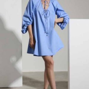 Vestido de algodón AKÈ. Modelo F453XBETATIANA. Tallas S M L.