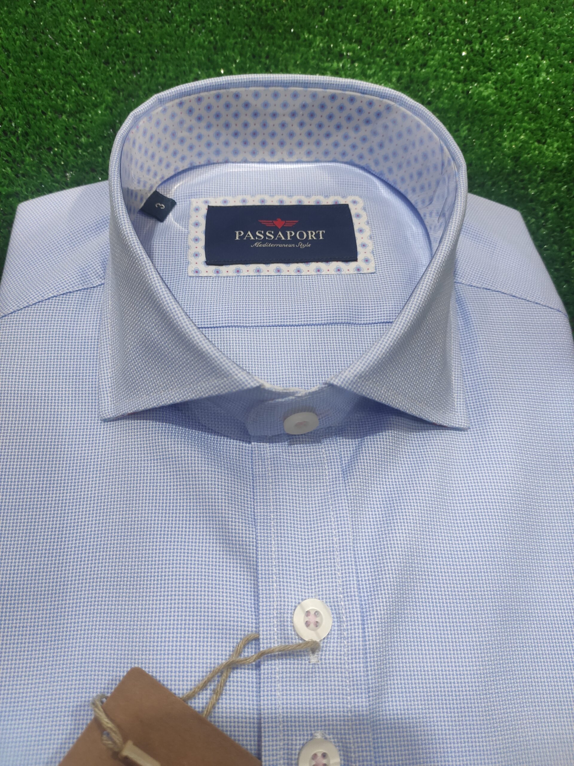 Camisa azul celeste PASSAPORT. Modelo 506 ROSA. Tallas M L XL XXL. - Imagen 5