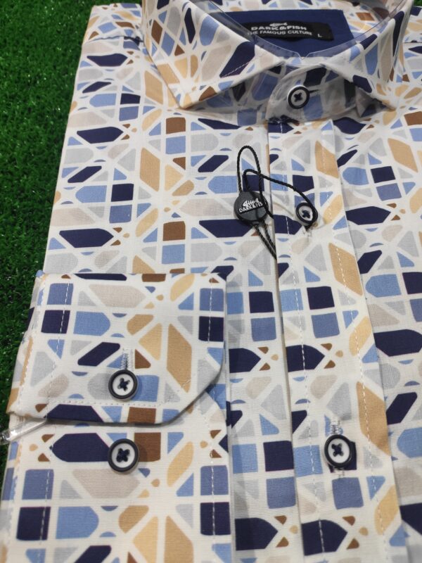 Camisa estampada entallada DARK & FISH. Modelo 50238. Tallas M L XL - Imagen 5