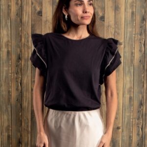 Camiseta con volantes ABRIL. Modelo 6783.