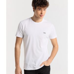 Camiseta básica con logo bordado LOIS. Código 106353. Referencia 184383742/401