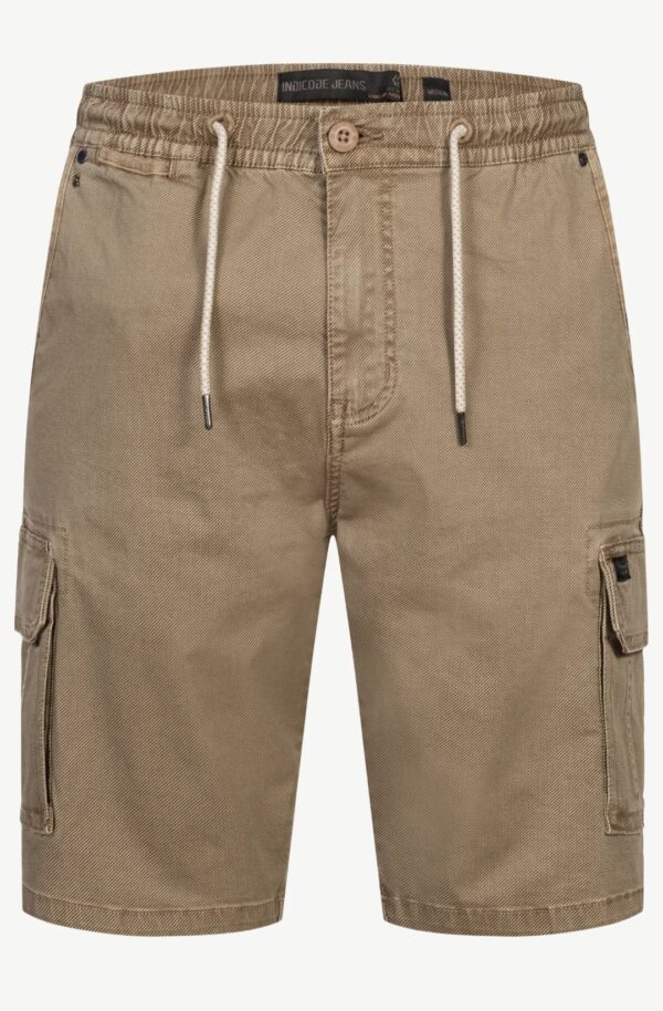 Pantalón corto con bolsillos laterales INDICODE. Modelo 70-817 INKews. Tallas XS M y L