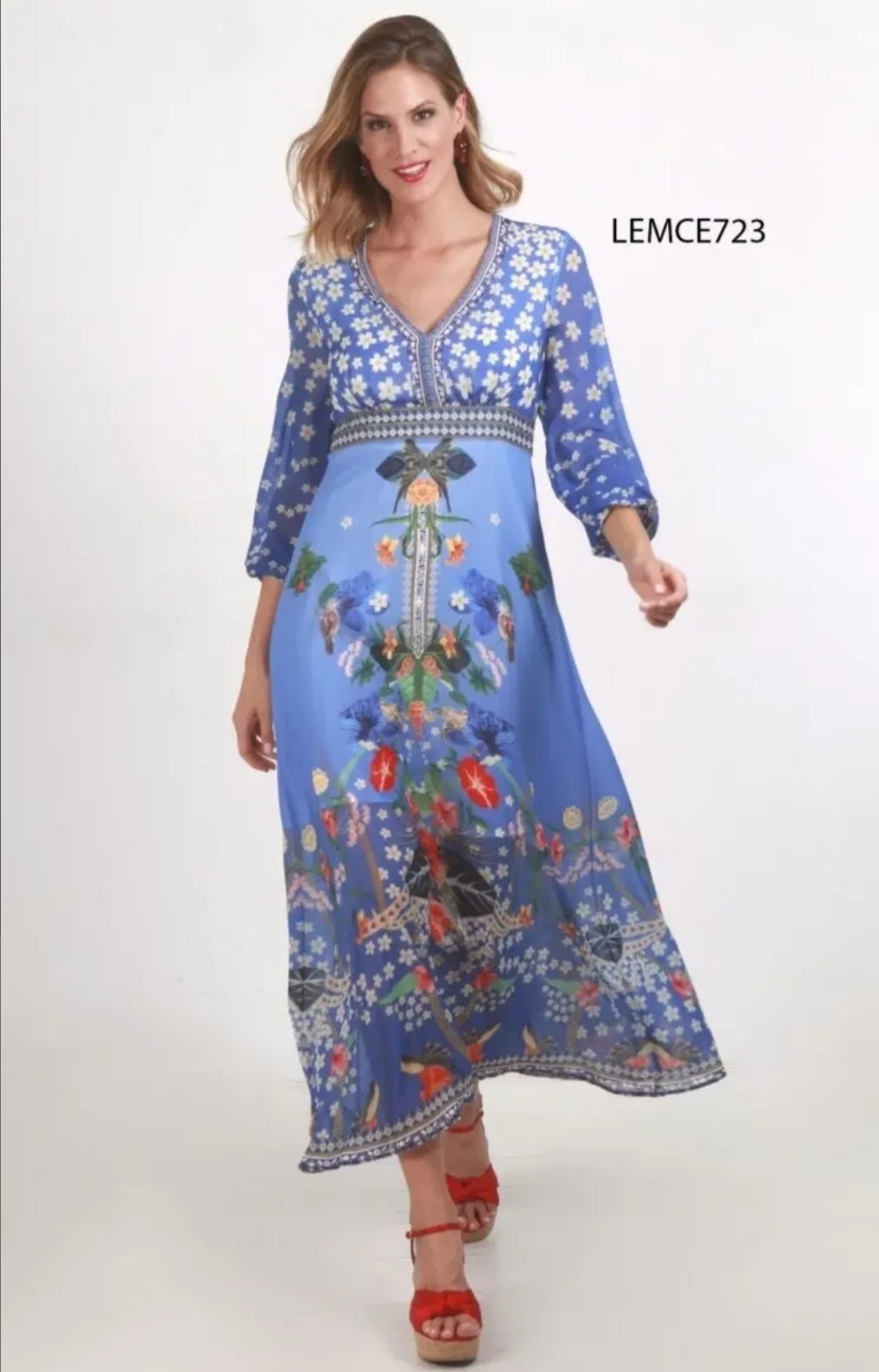 Vestido largo LEMAILLE. Modelo LMECE723. Tallas S y M.