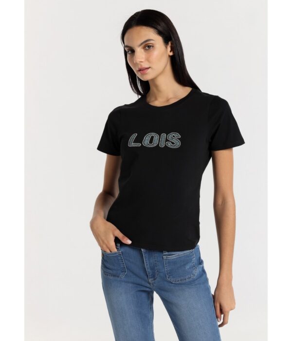 Camiseta con logo de fantasía LOIS. Código 139082. Referencia 422662500/399. Solo talla L.