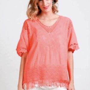 Blusa de chica Lemaille. Modelo LM51. Tallas L/XL. Disponible en color naranja y blanco.