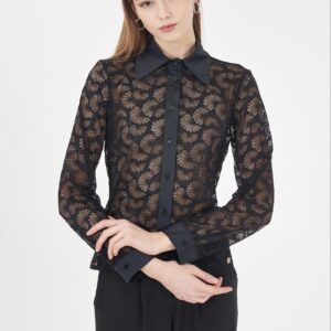 Blusa con transparencia YES ZEE. Modelo C023/D800/0801. Tallas S M L XL
