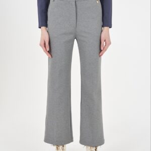 Pantalón Palazzo en tejido punto Milan YES ZEE. Modelo P368/CE00/0801. Disponible en color negro. Tallas S M L XL.