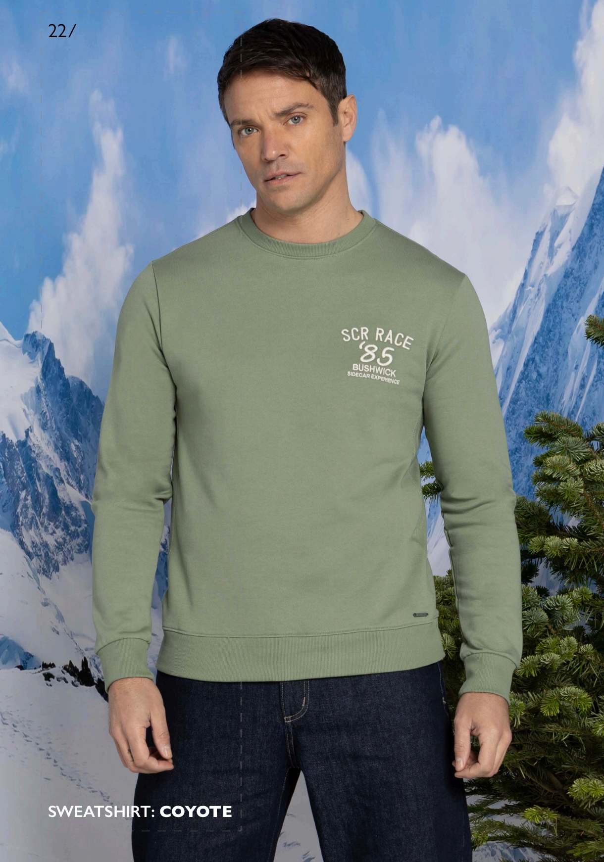 Sudadera con frases en espalda SIDECAR. Modelo COYOTE. Tallas M L y XL