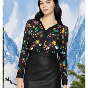 Camisa estampada MISS SIDECAR. Modelo Gabriela. Tallas M L XL XXL.