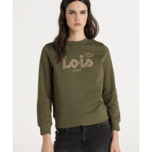 Sudadera básica con logo LOIS. Código 143640. Modelon 464792902/577. Tallas S M L XL XXL.