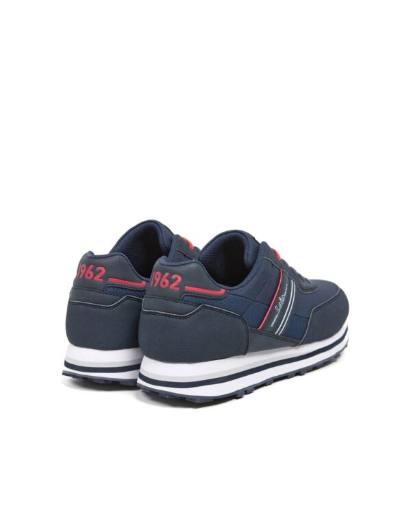 Zapatillas de hombre con cierre de cordones y logo lateral Lois. Modelo 64403 Índigo 066. Números 40 41 42 43 44 45. - Imagen 3