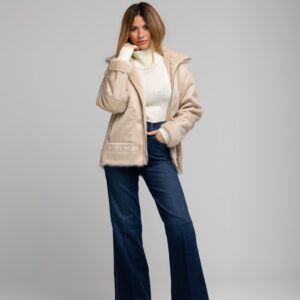 Chaqueta reversible de pelo y antelina REVERmile. Modelo 60006 Desy. Tallas 38 40 y 42.