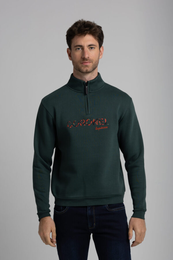 Sudadera con media cremallera CORONEL TAPIOCA. Modelo 16124 CERVAN. Tallas M L XL. - Imagen 4