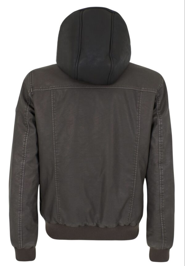 Cazadora ecopiel con chaleco y capucha de birreguillo desmontable YES ZEE. Modelo J825/B800/0276. Tallas M L XL XXL. - Imagen 6