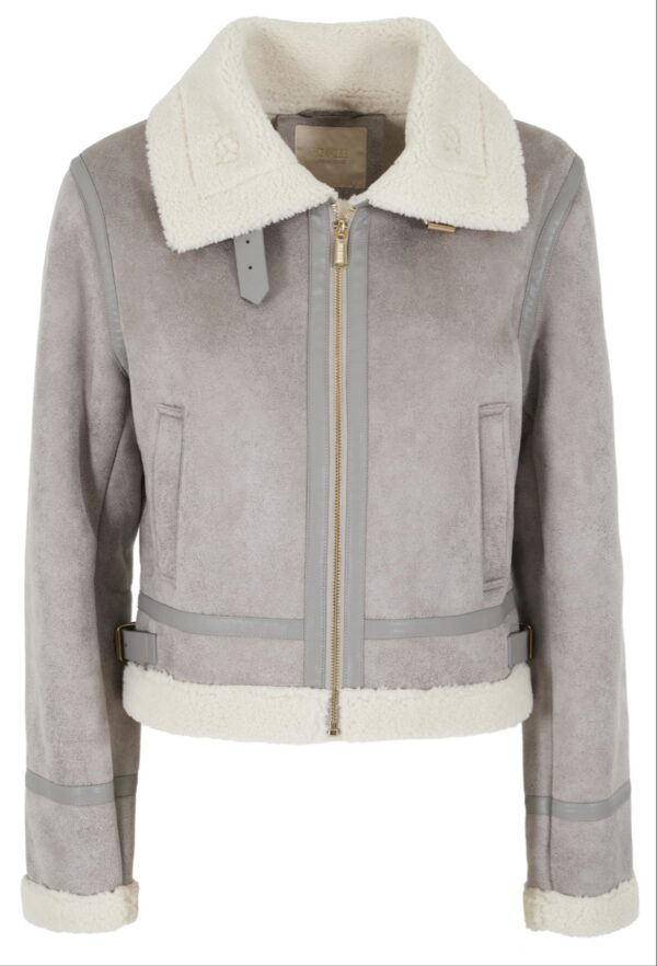 Chaqueta corta con borreguito YES ZEE. Modelo J023/KJ00/0809. Tallas S M L. - Imagen 2