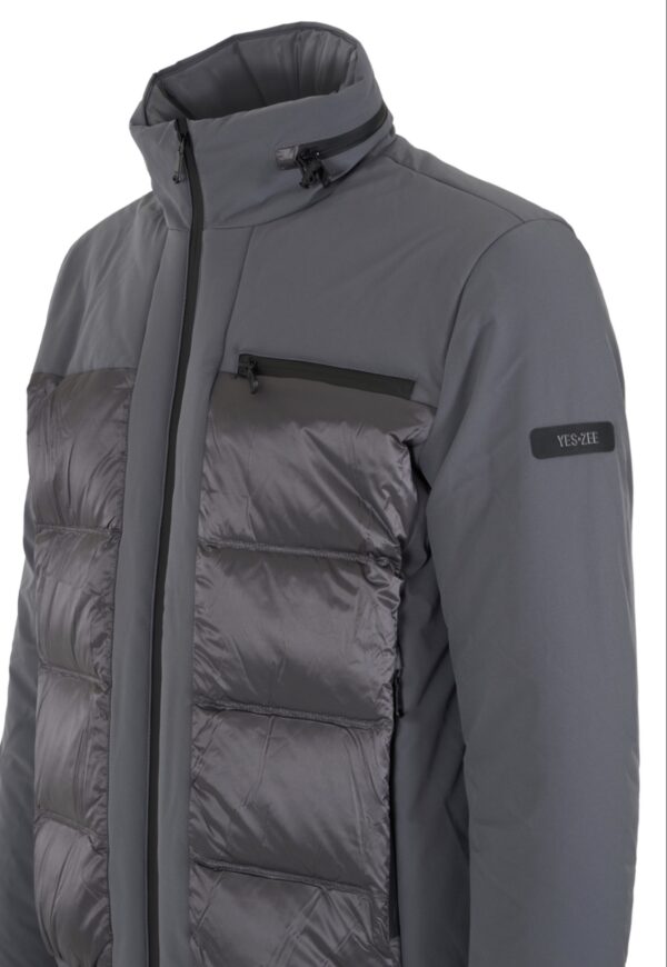 Cazadora acolchada con instrucciones de soft Shell YES ZEE. Modelo J851/O100/0847. Disponible en color gris y negro. Tallas M L XL XXL. - Imagen 4
