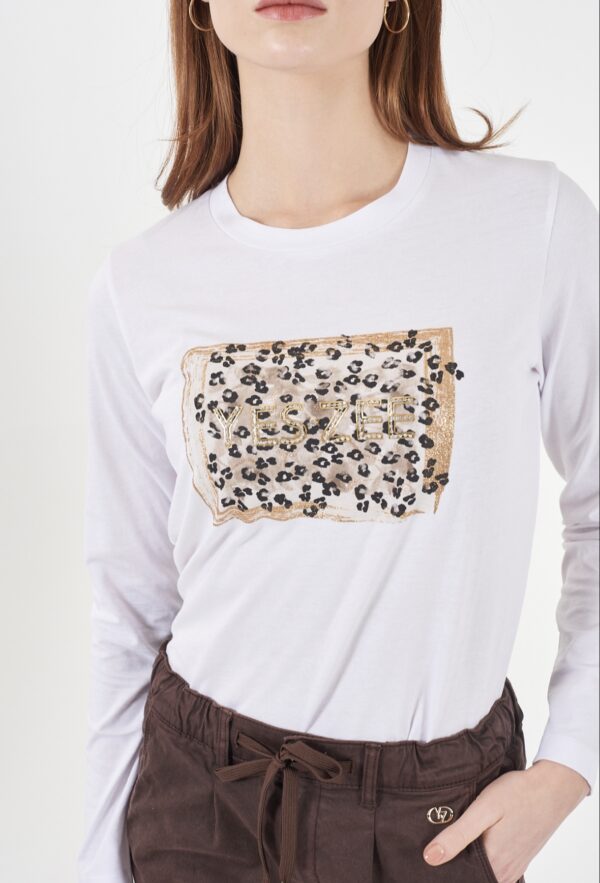 Camiseta de manga larga con logo YES ZEE. Modelo T004/JX00. Disponible en color negro. Tallas S M L xl - Imagen 6