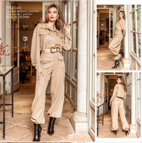 Conjunto de chaqueta y pantalón ENCANDILATA. Modelo PA2146. Tallas S M L XL.