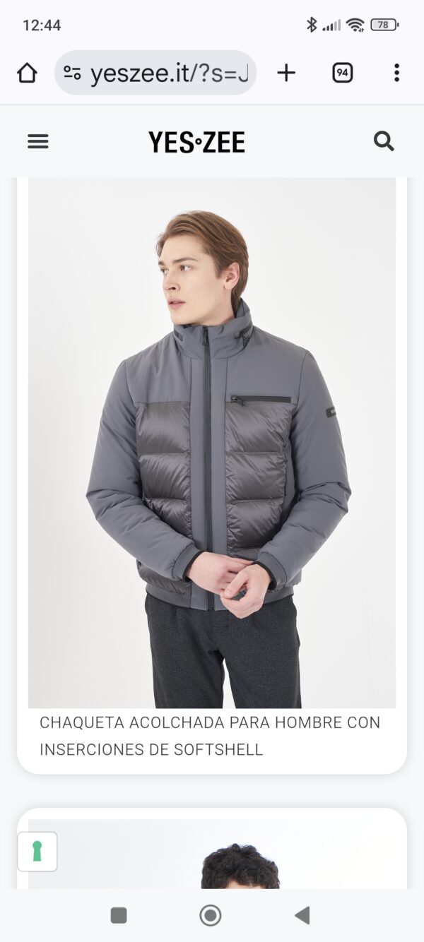 Cazadora acolchada con instrucciones de soft Shell YES ZEE. Modelo J851/O100/0847. Disponible en color gris y negro. Tallas M L XL XXL.