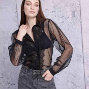 Camisa con transparencia ALÈ. Modelo F888YBF07377. Tallas 38 40 42 44.
