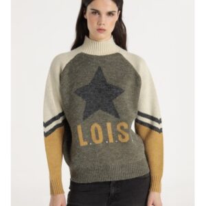 Suéter de punto grueso Lois. Código 143590. Referencia 453222847/577. Tallas S M L XL.
