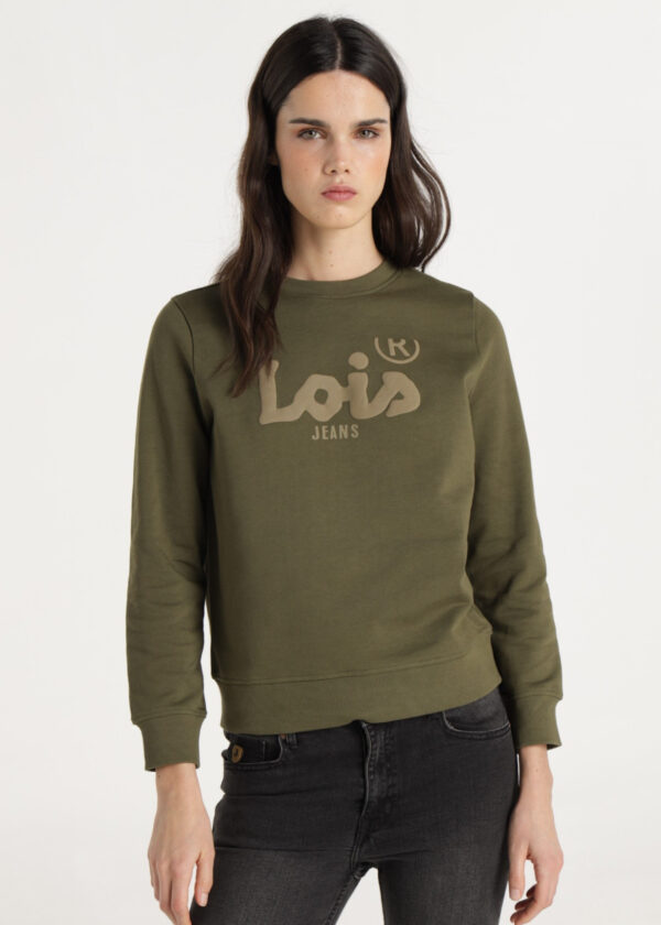 Sudadera básica con logo LOIS. Tallas S M L XL. - Imagen 2