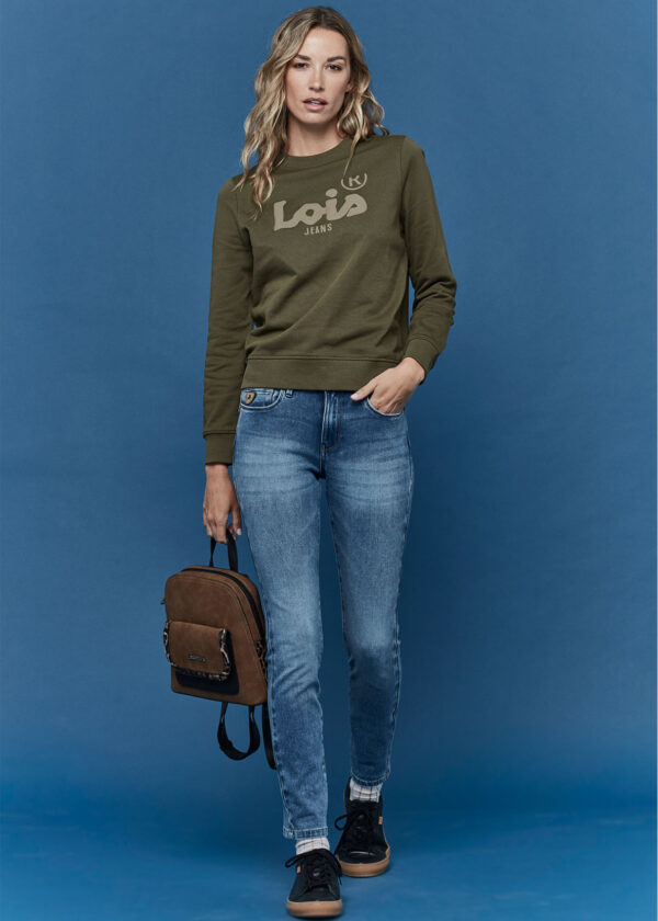 Sudadera básica con logo LOIS. Tallas S M L XL.