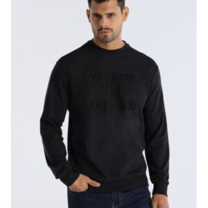 Sudadera cuello caja con logo en relieve VICTORIO & LUCCHINO. Código 143955. Referencia 660377296/799. Tallas S M L XL XXL 3XL.