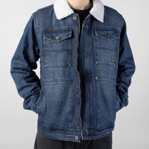 Cazadora vaquera forrada de borreguito Indicode. Modelo INTrabant. Tallas M L XL XXL 3XL.