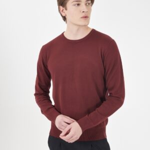 Suéter de punto fino YES ZEE. Modelo M855/ML00. Disponible en color granate y negro. Tallas M L XL XXL.