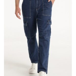 Jeans lavado medio con bolsillos cargo. Baggy fit. Tiro medio SIX VALVES. Código 143684. Tallas 36 38 40 42 44.