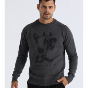 Jersey gráfica efecto pincel cuello caja VICTORIO & LUCCHINO. Código 143979. Tallas M L XL XXL 3XL.