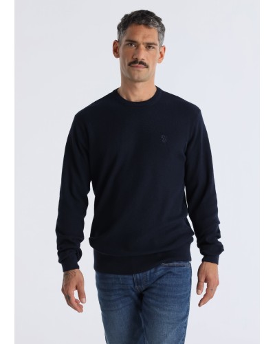 Jersey básico con cuello caja con tejido jaquard SIX VALVES. Código 140473. Tallas M L XL XXL 3XL. - Imagen 4