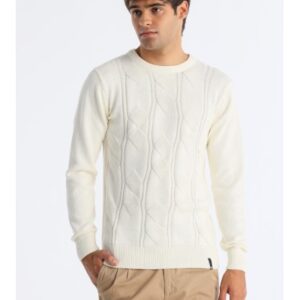 Jersey de punto trenzado con cuello caja BENDORFF. Código 143119. Tallas M L XL.