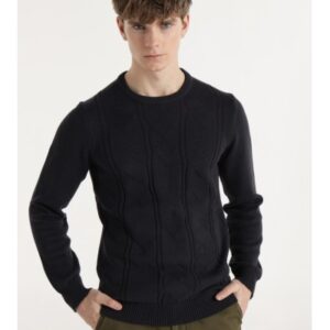 Jersey de punto trenzado de cuello caja BENDORFF. Código 143120. Tallas M L XL.