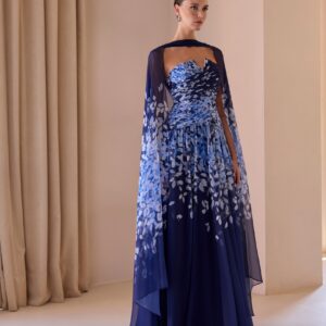 Vestido largo de fiesta CARLA RUIZ. Modelo 52706. Talla 44.