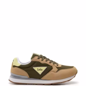 Zapatillas LOIS. Modelo 64527 kaki. Números 41 42 43 44 45