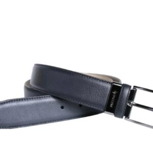 Cinturón negro de piel de vestir POSSUM. Tallas 90 95 100 105 110 115 120