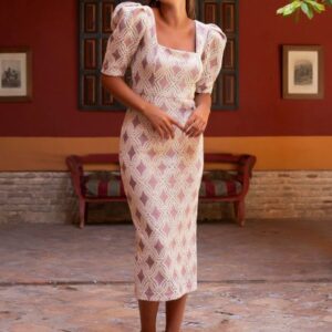 Vestido MIDI SARA RUIZ. Modelo 38018. Tallas 44 y 46.