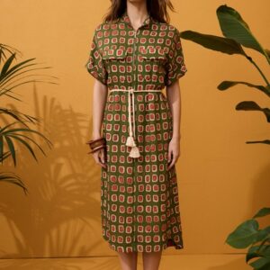 Vestido camisero largo midi ARGGIDO. Modelo 49518. Color 08. Tallas 42 44 46 48.