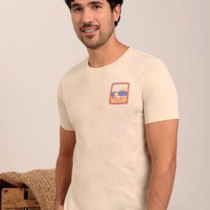 Camiseta con estampación en espalda SIDECAR. Modelo ISMAEL. Tallas M L XL.