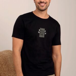 Camiseta negra con logo SIDECAR. Modelo CACIQUE. Tallas M L XL XXL.