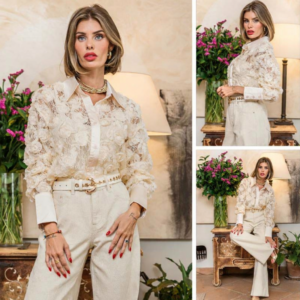 Camisa ENCANDILATA. Modelo PA2263. Tallas S M y L.