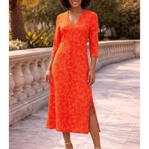 Vestido midi LEMAILLE. Modelo 26414. Tallas S M L XL.