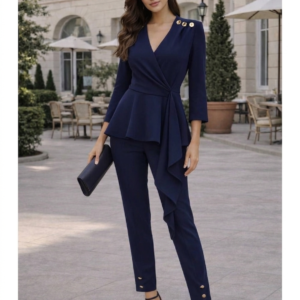 Conjunto de blusa y pantalón CAYMA CLOSET. Modelo 8003. Talla 38