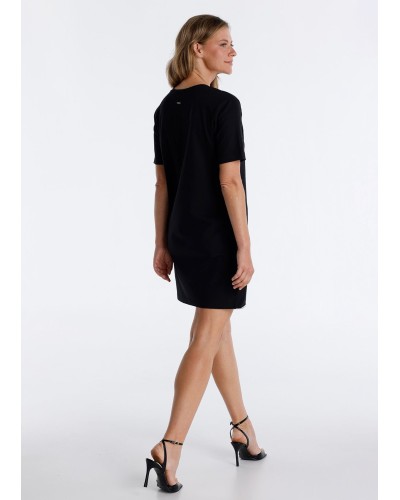 Vestido Corto de Algodón con Bajo Bordado Logotipo VICTORIO & LUCCHINO. Código 145887. Referencia 34072/8222/899. Tallas 1/S 2/M 3/L 4/L 5/XL 6/XXL. - Imagen 2