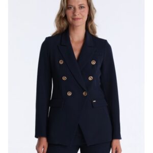 Americana Blazer de corte cruzado en azul navy. Código 145914. Tallas 1/S 2/M 3/L 4/XL 5/XXL