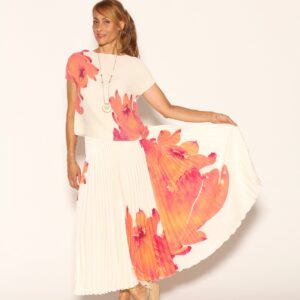 Conjunto de blusa y falda LEMAILLE. Modelo 26106/26107. Tallas S M L XL.