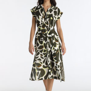 Vestido largo camisero con estampado animal print LOIS. Código 1455408. Referencia 130584000/111. Tallas S M L XL XXL.